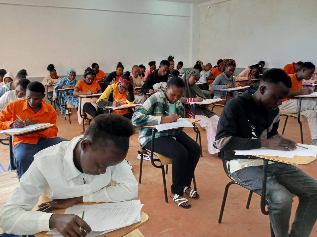 Students taking examinations at Best Kenya College